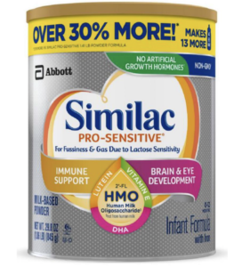 Similac Pro-Sensitive Front Label